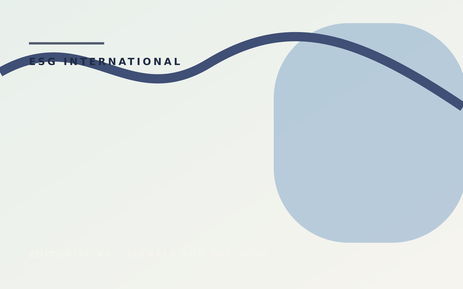 Sustainable finance editorial illustration for implementation watch